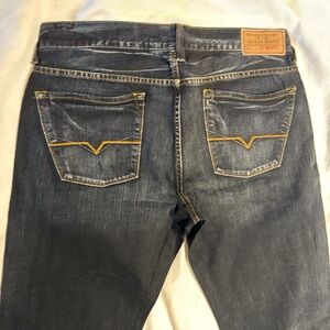 New Men’s Guess Cliff Boot Cut Black Denim jeans 33 X 34”